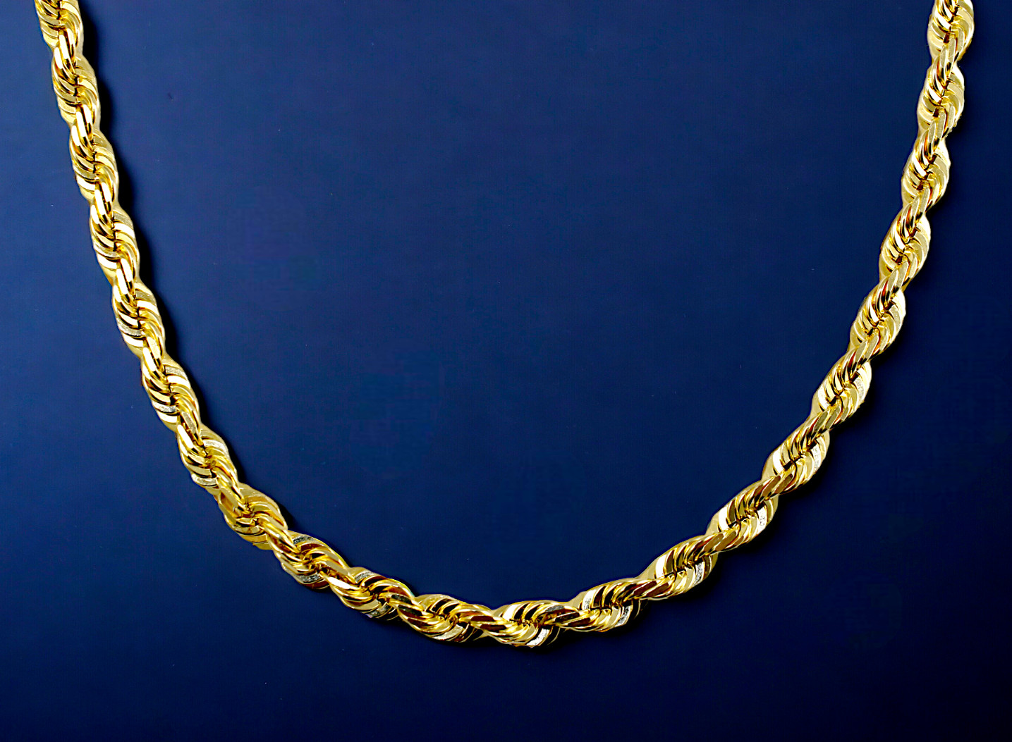 14K Yellow Gold SOLID Rope Chain Bracelet Diamond Cut Real Gold 1mm-12mm 7″-9″