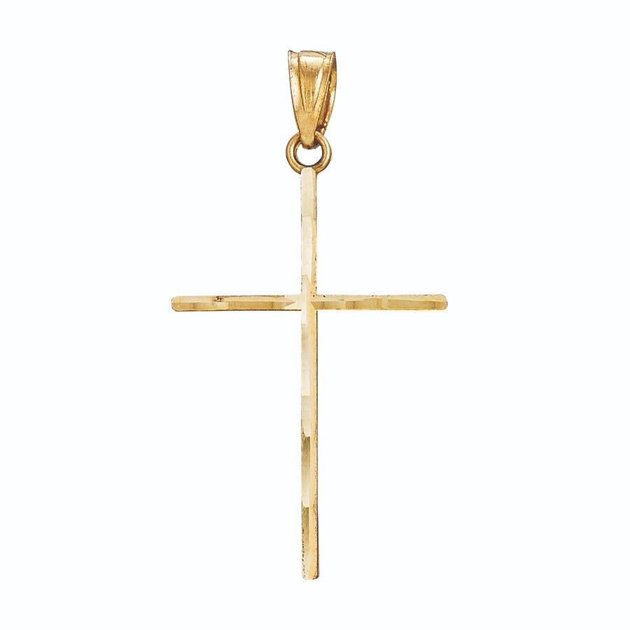 14k solid yellow gold cross 1.0 grams