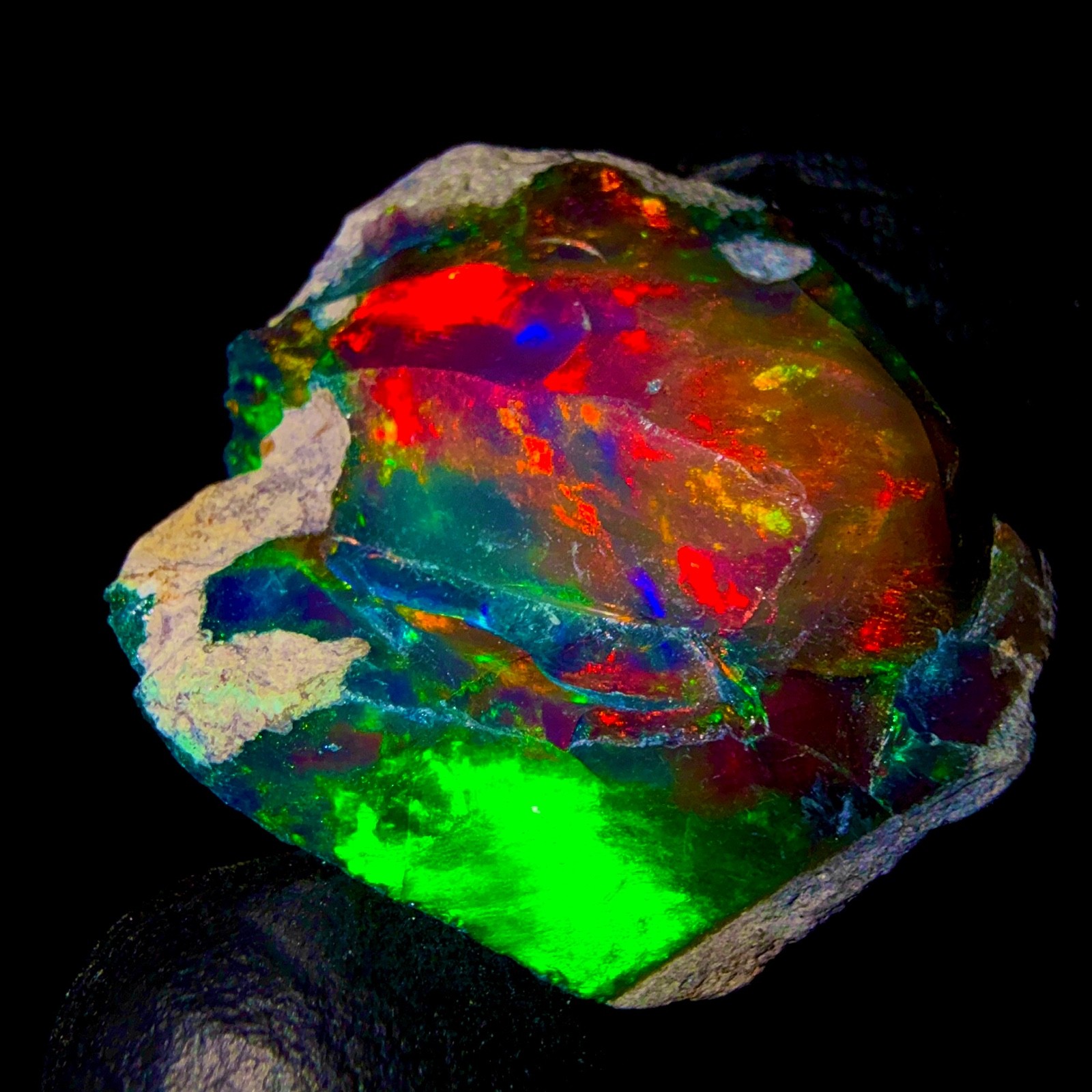 10 Ct Black dry Opal Rough, Cut Grade Fire Opal Rough, Ethiopian Multi Fire Opal