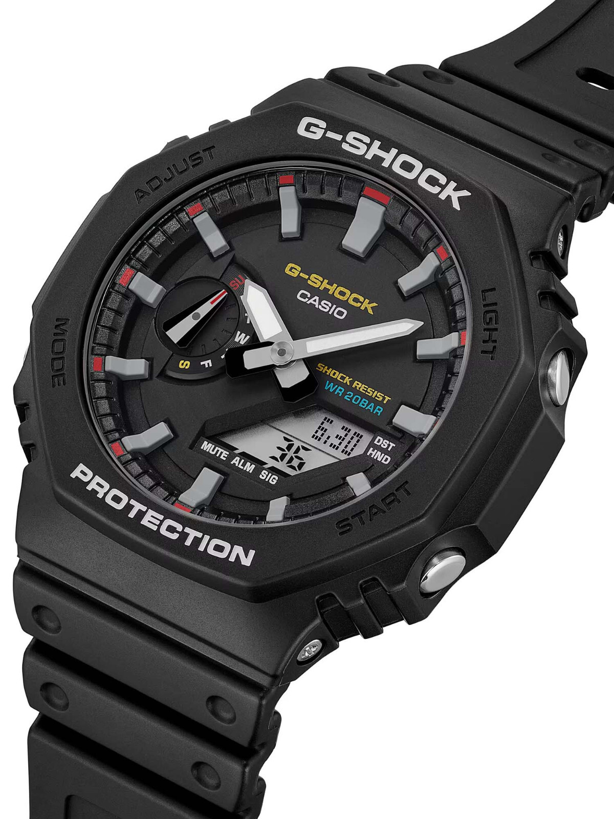 NEW Casio G-Shock CARBON GUARD Ana-Digi World Time Mens Watch GA2100RL-1A