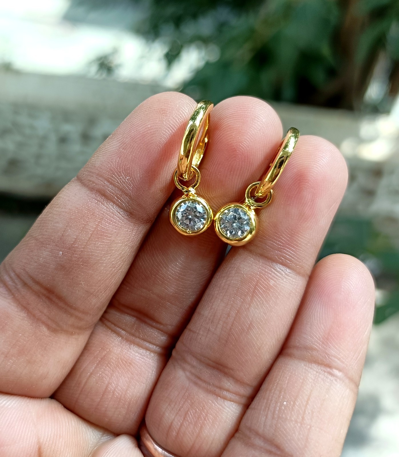 2Ct Round Cut Lab Created Diamond Drop & Dangle Earrings 14k Yellow Gold Plated