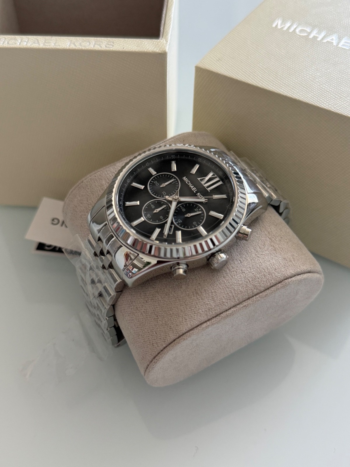 Michael Kors Lexington 44mm Stainless Steel Case and Stainless Steel Band Men’s