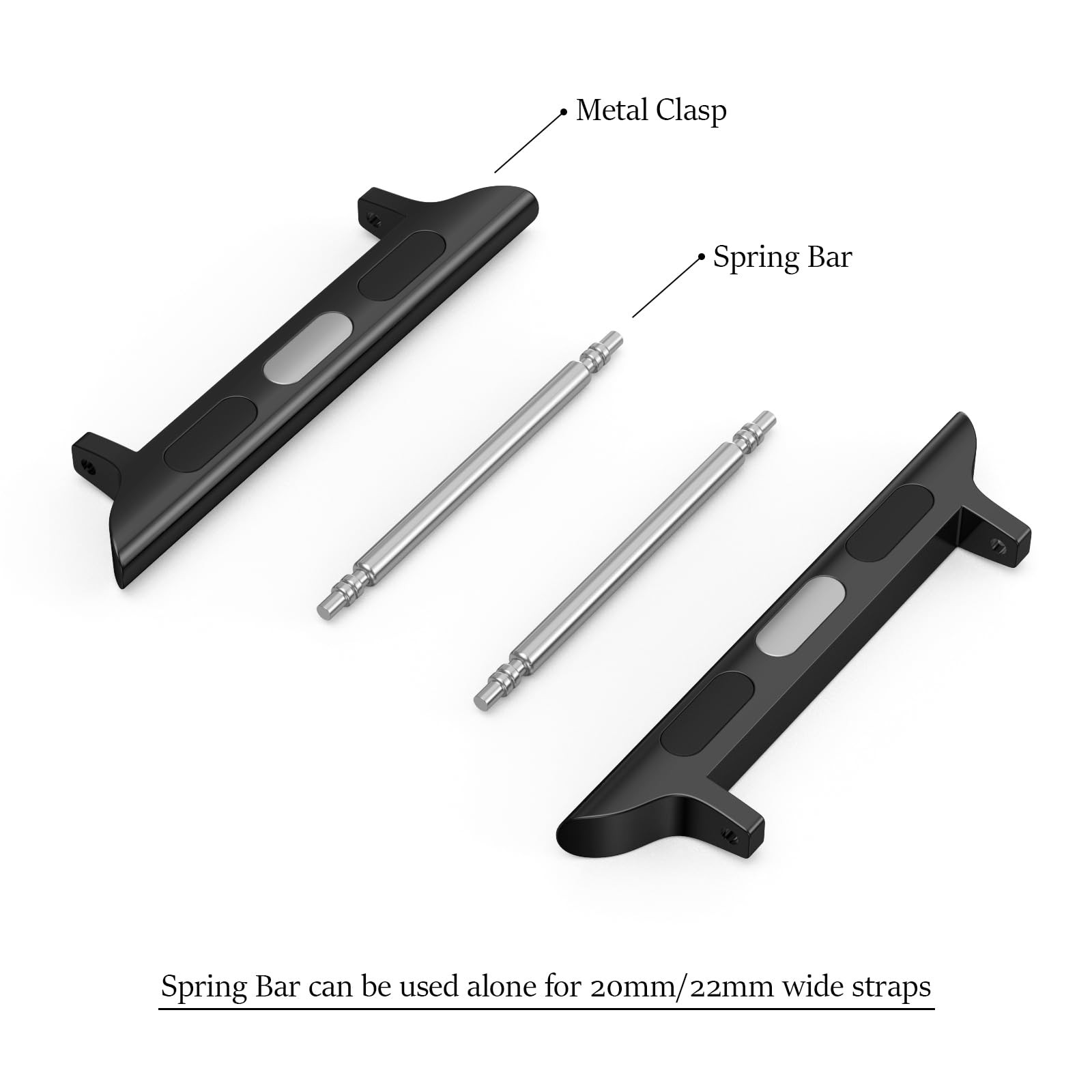 2Pack Watch Band Connectors for Apple Watch Band Adapter, Replaceable Metal Co