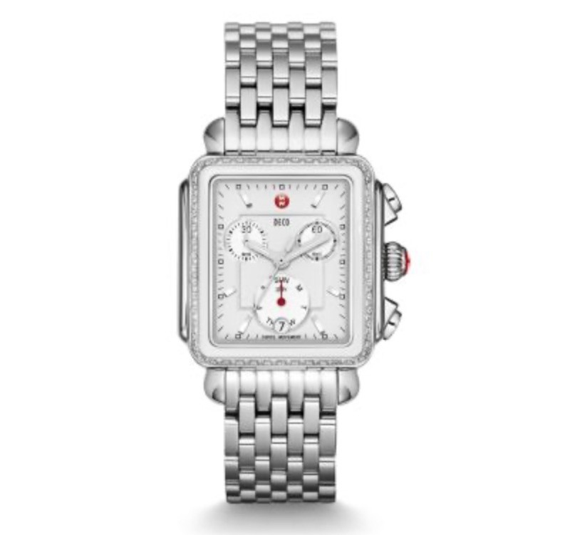 Michele Deco White Ceramic 108 Diamond Chronograph Watch MW06P01L1001