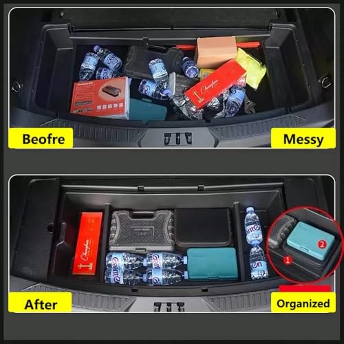 For 2020-2024 Ford Explorer Trunk Hidden Organizer, SUV Insert Cargo Rear