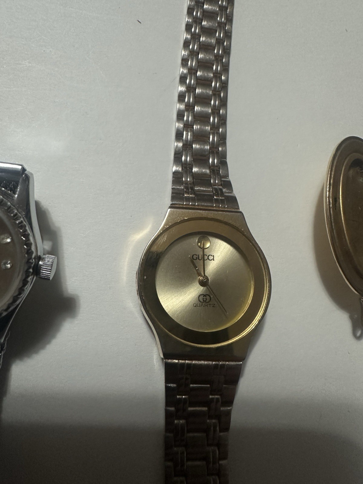 Vintage Gucci Watch (Untested), Geneva Watch & Locket – 3-Pc Lot