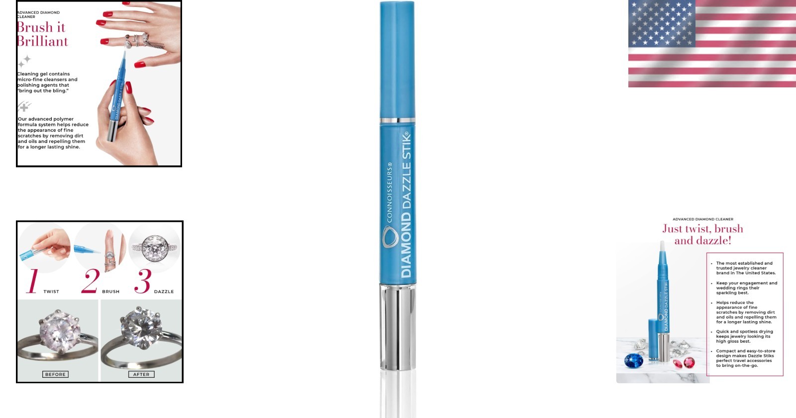 Fast-Drying Diamond Dazzle Stik – Non-Toxic Jewelry Cleaner for Precious Stones