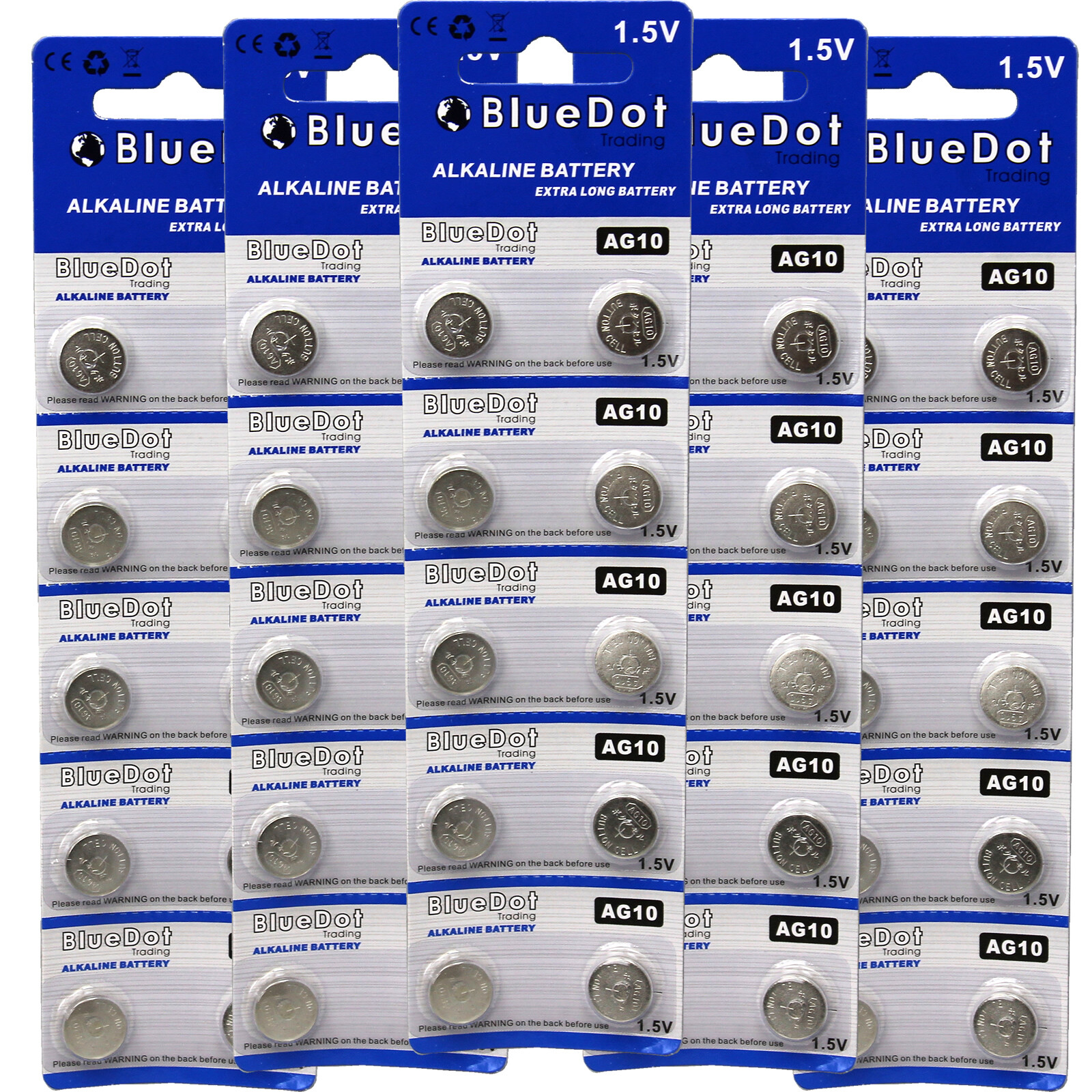 AG10 button cell alkaline batteries calculator coin watch battery size ~ 50 pcs