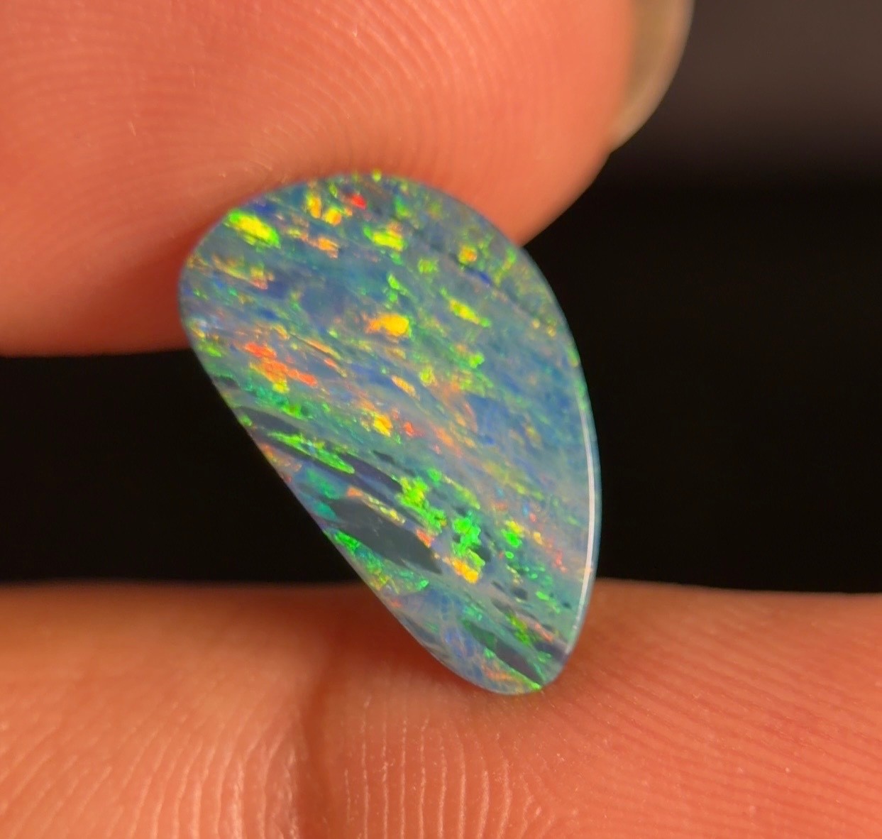 Australian Fire Opal Cabochon 2.9 Ct Freeform Loose Gemstone For Pendant Jewelry