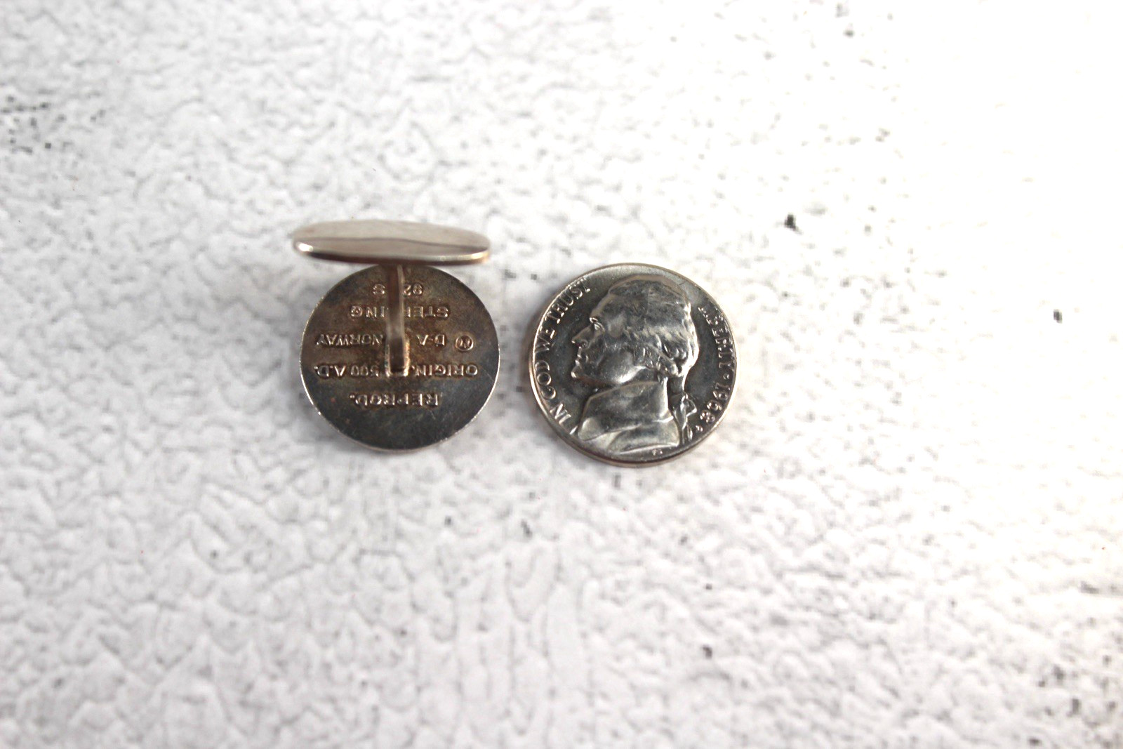 Vintage Sterling Silver David Anderson Viking Saga Reproduction Coin Cufflinks