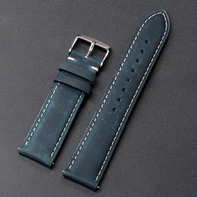 Genuine Calfskin Watch Band 18mm 20mm 22mm Quick Release Leather Strap