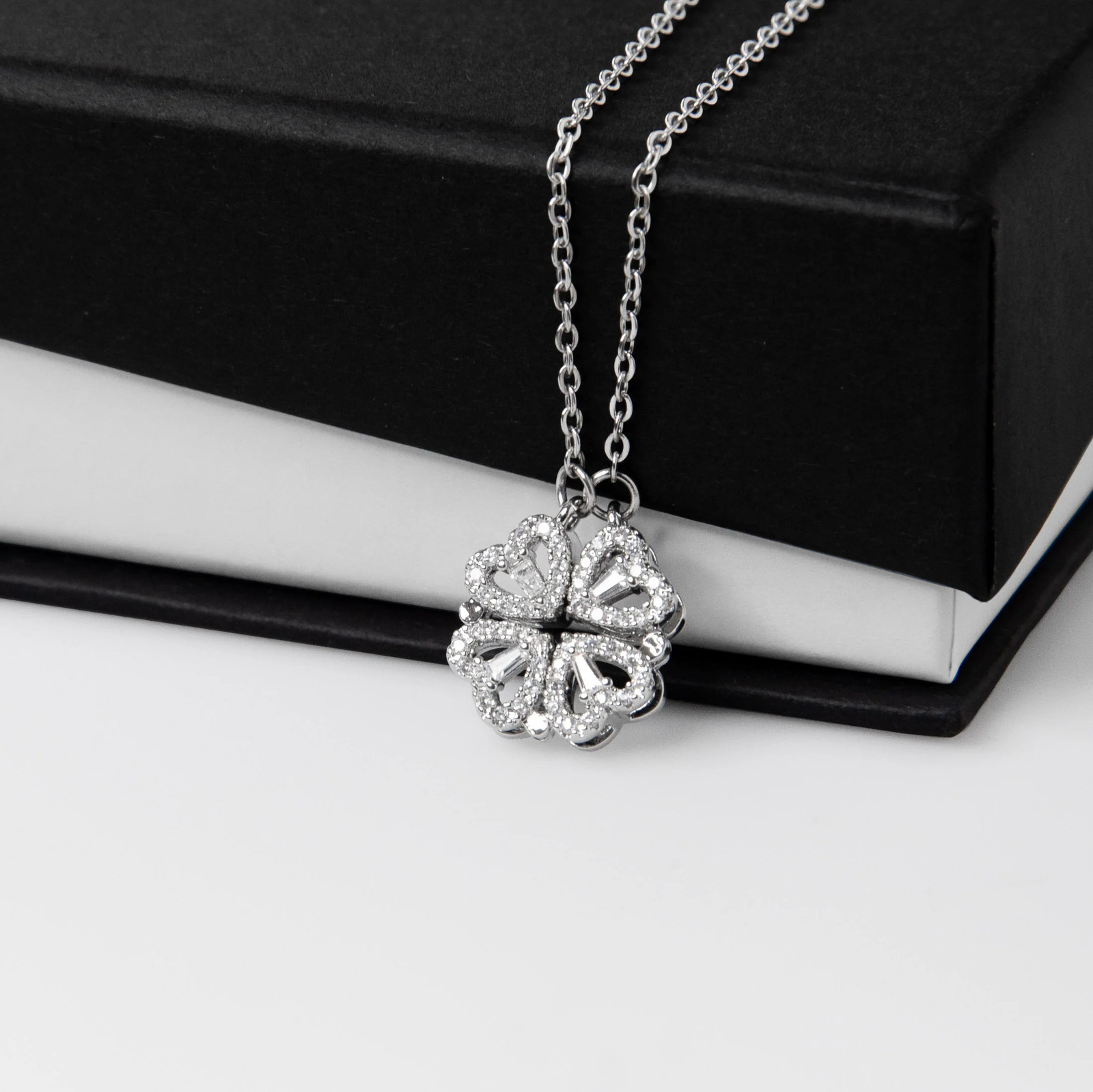 To My Daughter Heart Clover Convertible Necklace