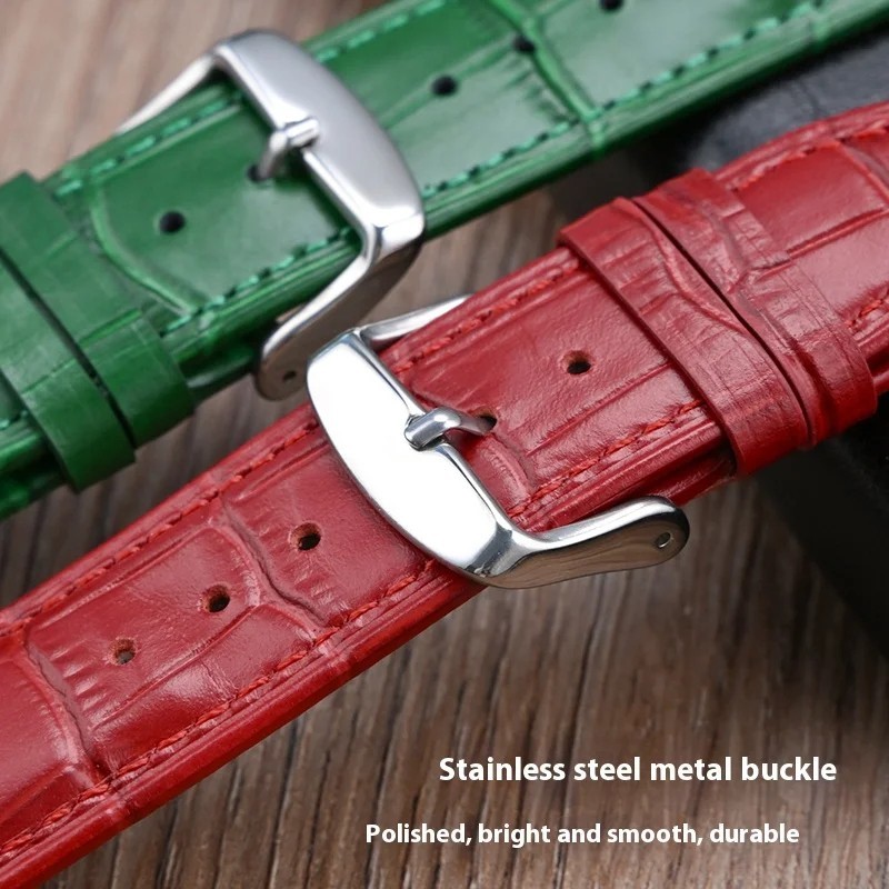 Genuine Leather Watch Band Quick Release Strap 12mm-24mm Universal Watchband