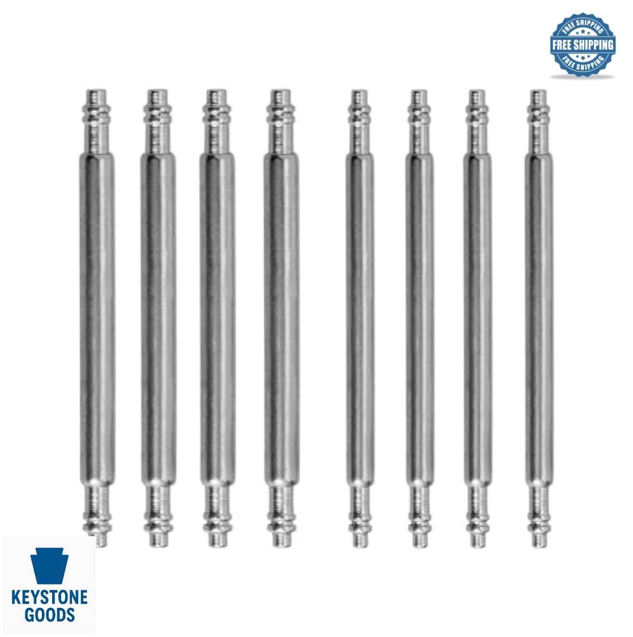 Watch Spring Bar Pins Stainless Steel 20mm 1.5mm 1.8mm Double Flange Repair Kit