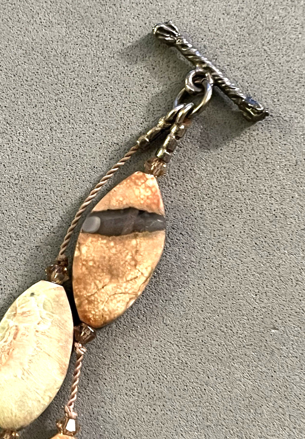MARGO MORRISON NYC Jasper Rutilated Quartz Chunk Crystal Bead 2-Strand Necklace