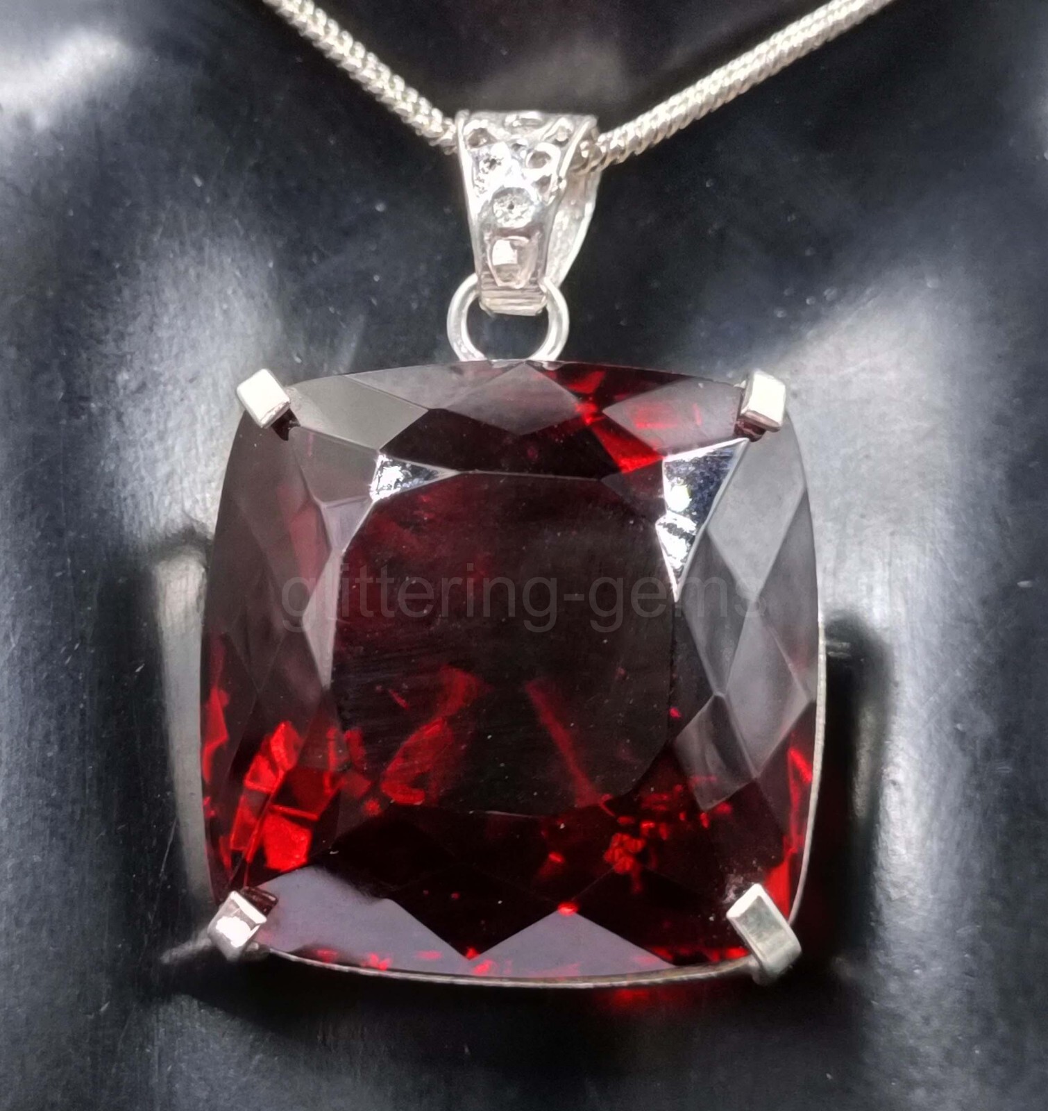128.80 Ct Natural Red Ruby Pendant Cushion Cut IGL Certified Loose Gemstone 5MST