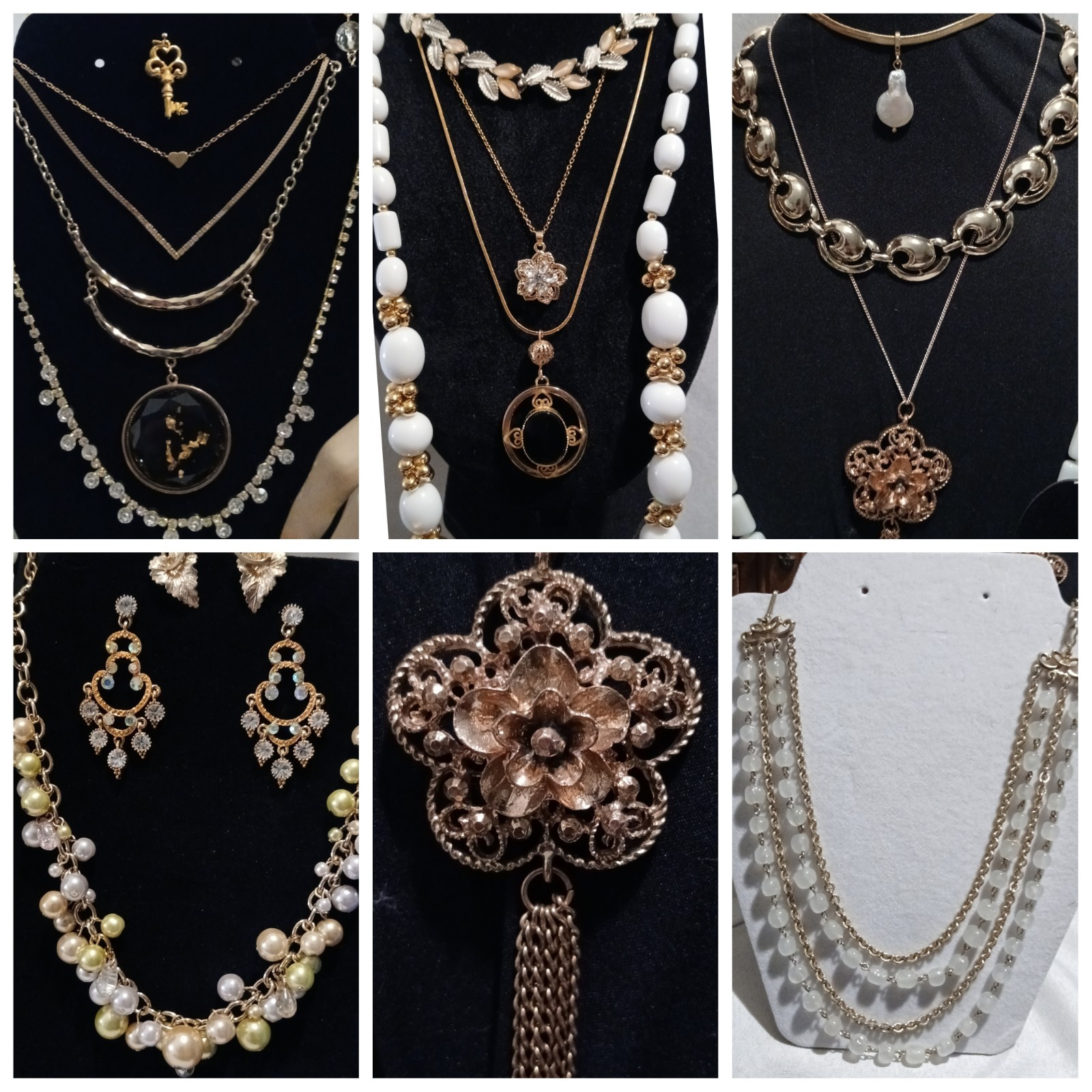 Mixed Vanity & Accessories Jewelry Lot (Includes Jewelry Box) More than 50 Pcs