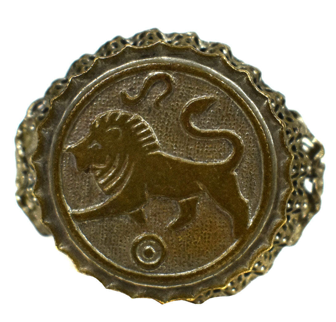 Ethiopian Leo Brass Horoscope Ring