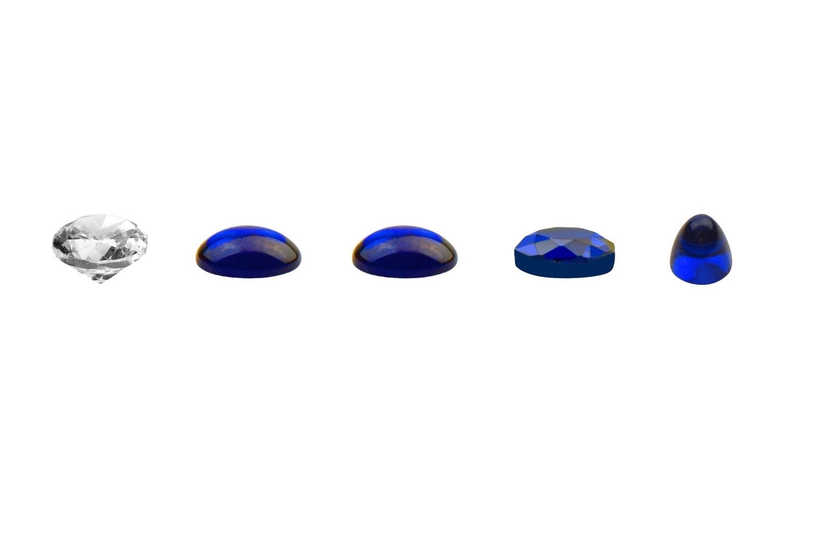 2.5MM-5.3MM WATCH ROUND CABOCHON SAPPHIRE CROWN STONE FOR CARTIER TANK RONDE