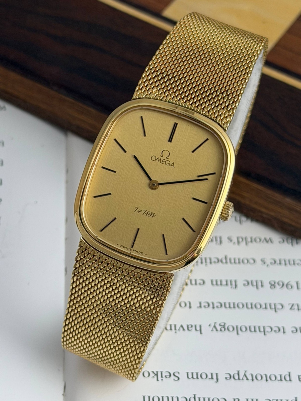70’s Omega De ville ref 111.151 manual cal 625 Gold plated Rectangle free shippi