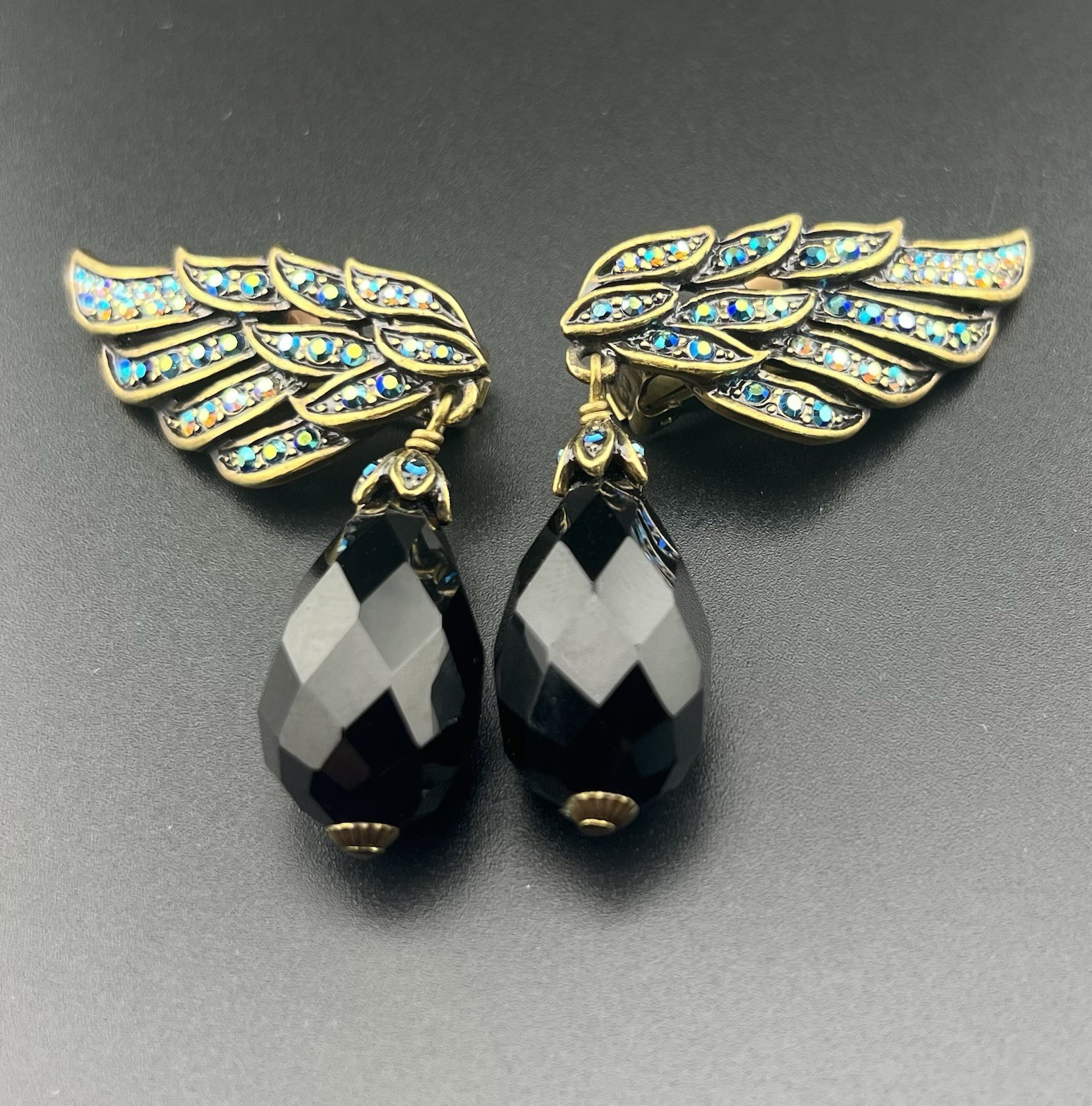 Heidi Daus Dangle Wing Earrings