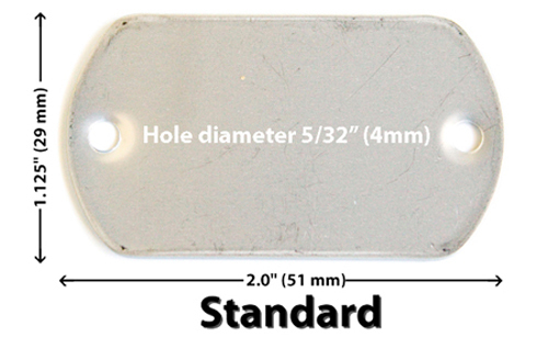WHOLESALE 10 25 50 100 TWO HOLE BLANK DOG TAG STAINLESS STEEL MILITARY SPEC