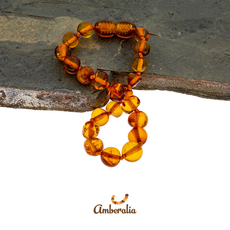Baltic Amber Bracelet- pain reducer- 14 colors, 5 sizes for all family