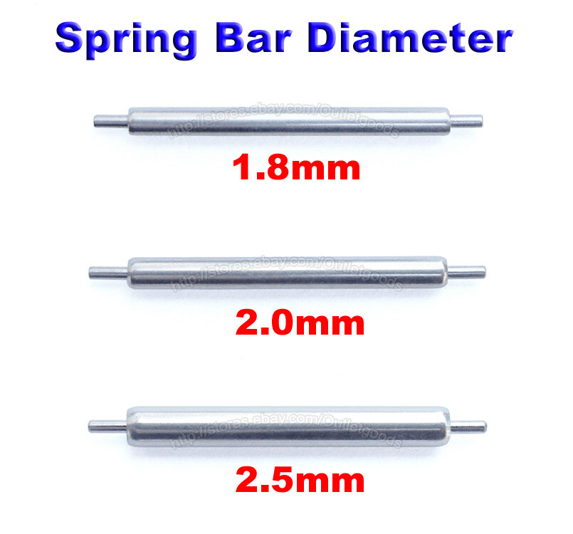 20mm Shoulderless Single Shoulder Spring Bars for Seiko 5 Sports SRPE 4R36-08L0