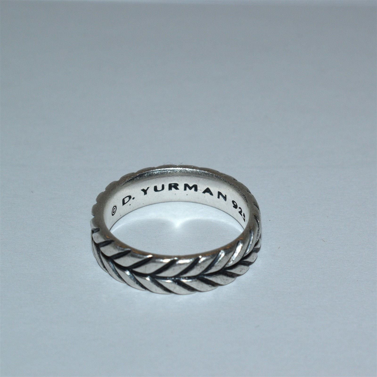 David Yurman Chevron Design 5.9mm Thick Vintage Band ~ Size 9.5 & 7.5gr