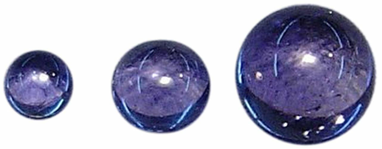 Natural Fine Purple Blue Iolite – Round Cabochon – Namibia – AAA Grade