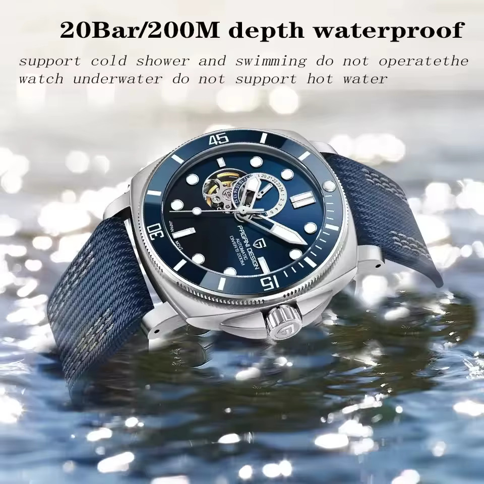 43MM Men’s Automatic Mechanical Watch NH39 200M 20ATM Waterproof Sapphire glass