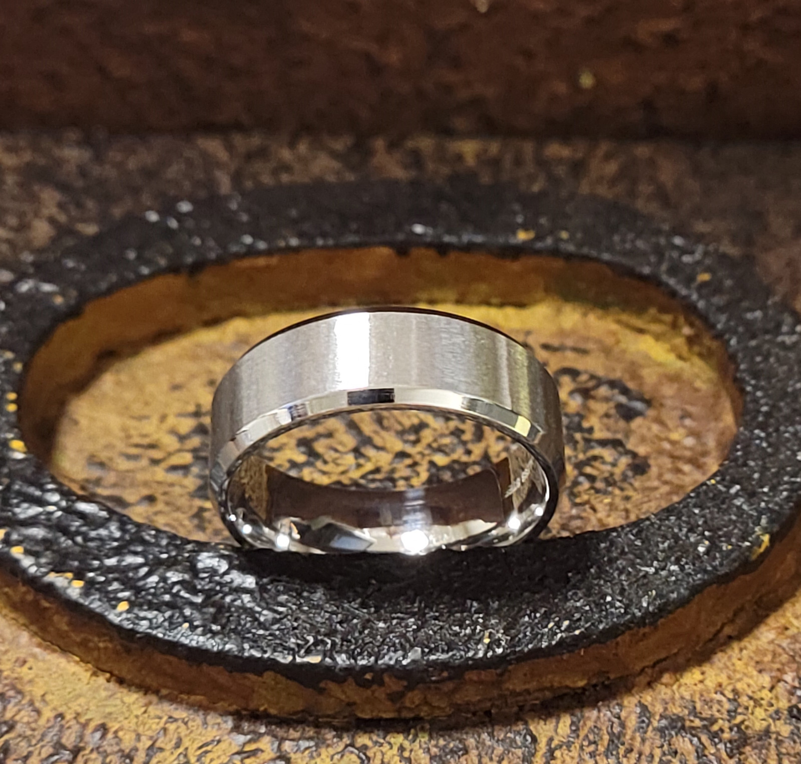 Personalized Engraved Men’s Traditional Silver Wedding Ring Band