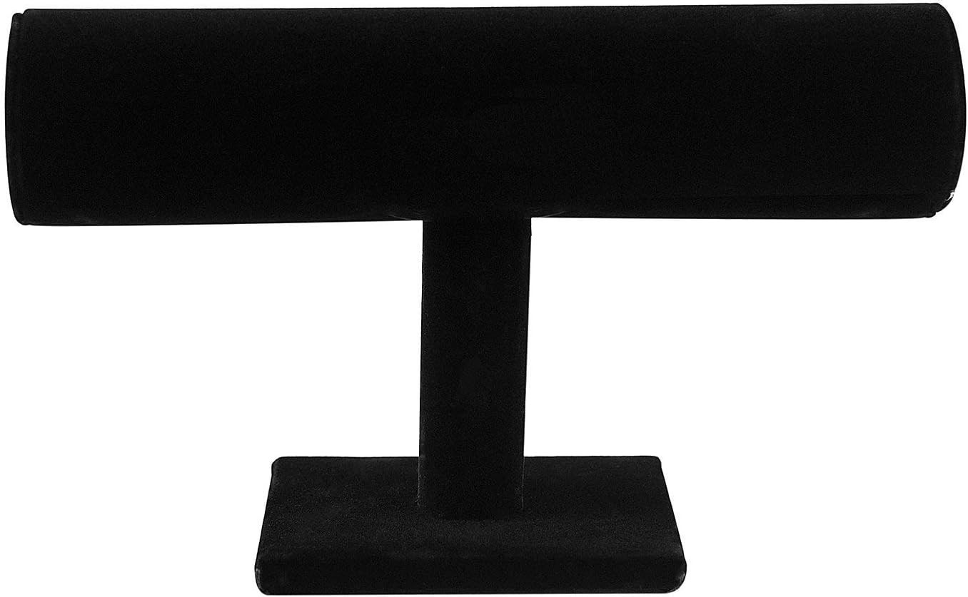 Compact Velvet Jewelry Display Stand – Elegant T-Bar Design for Organizing