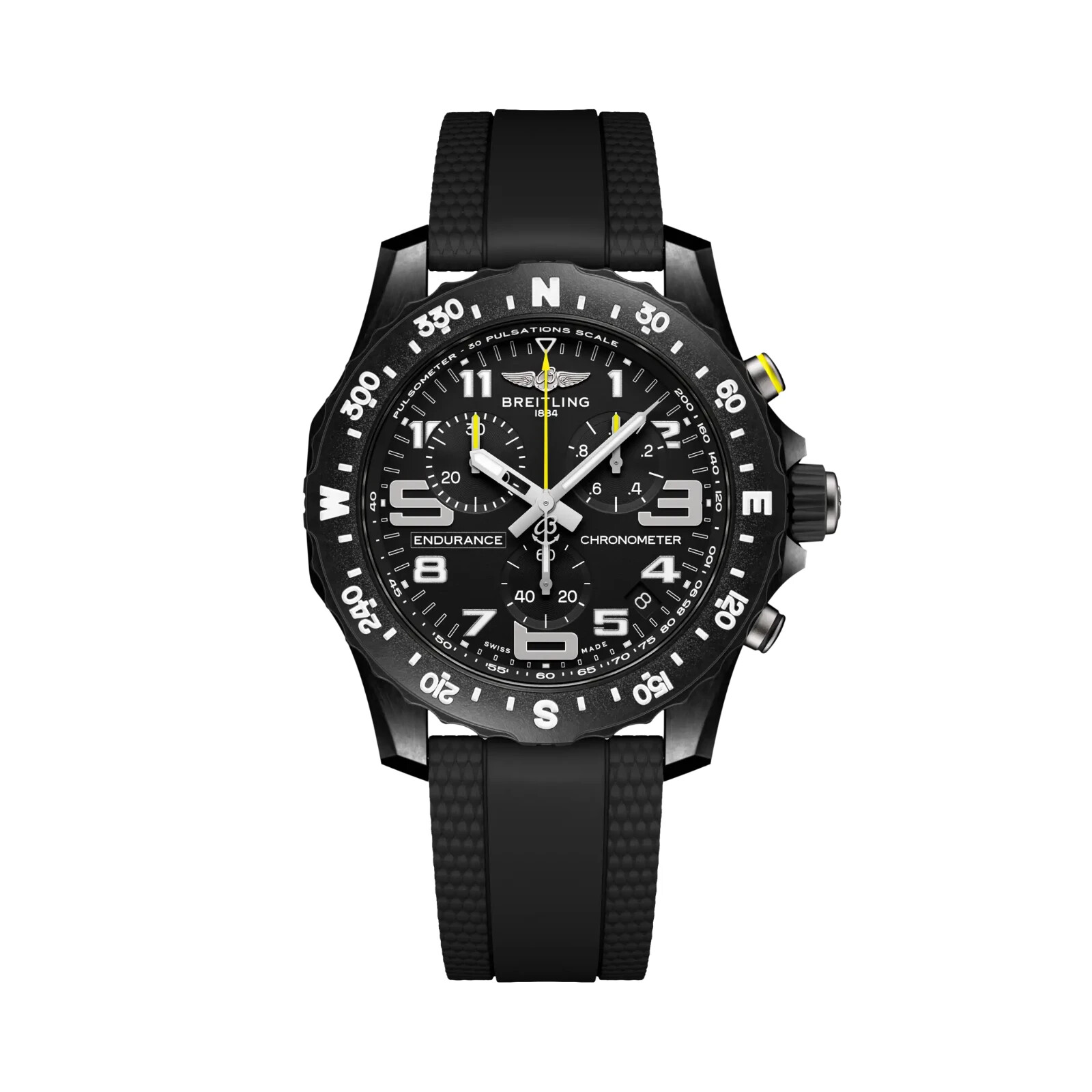 NEW BREITLING ENDURANCE PRO CHRONOGRAPH BLACK RUBBER STRAP WATCH X82310E51B1S2