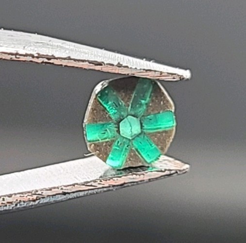 EXTREMELY RARE Tripache Emerald From Colombia 0.26 ct with unique spokes
