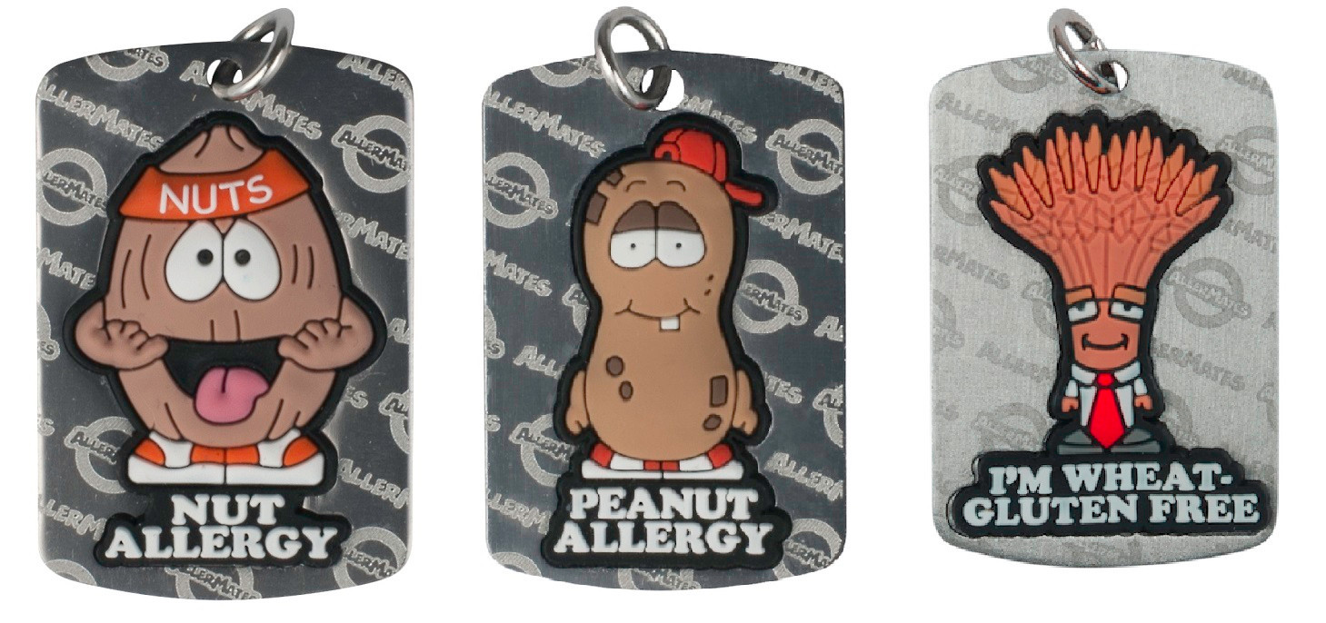 AllerMates Allergy Alert TAG NECKLACE Medical ID BALL CHAIN Emergency CHOOSE