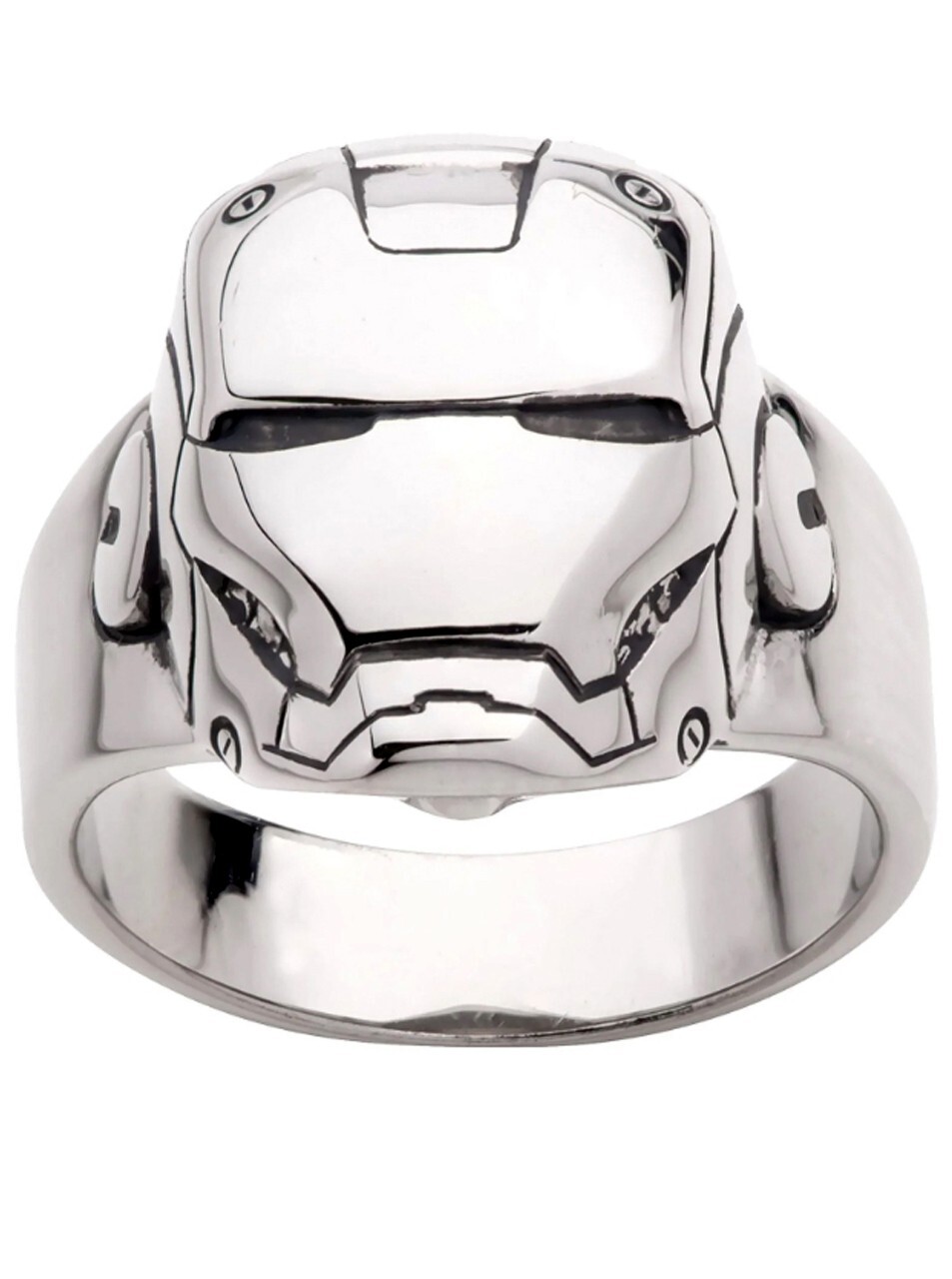 RockLove x Marvel Infinity Saga Iron Man Helmet Ring Size 7 Sterling Silver