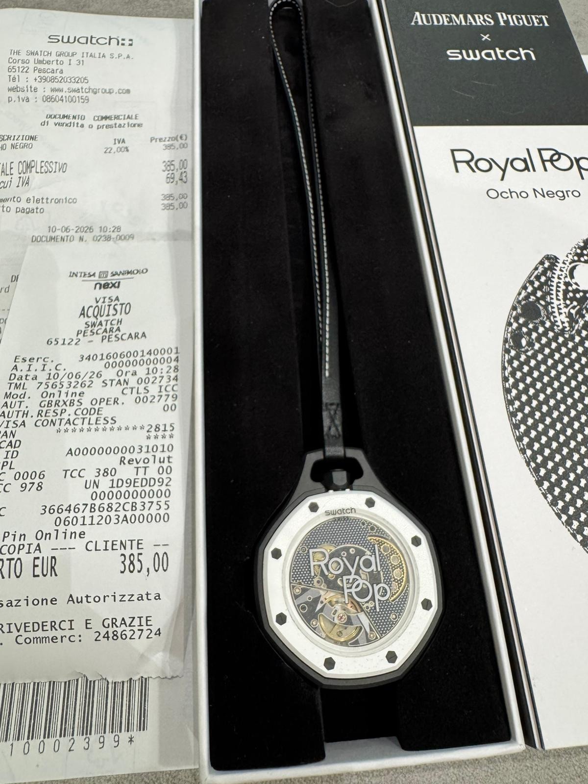 Swatch x Audemars Piguet AP Bioceramic Royal Pop Eight Black SSX03W101N