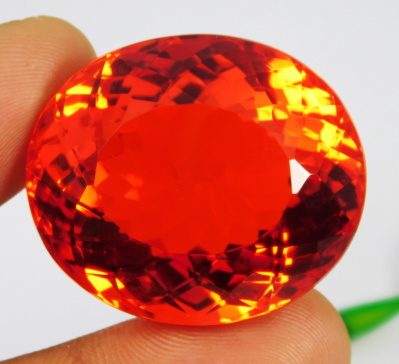 Certified 140.05 Ct Mexican Fire Opal Red Orange Oval Cut Natural Gemstone Huge