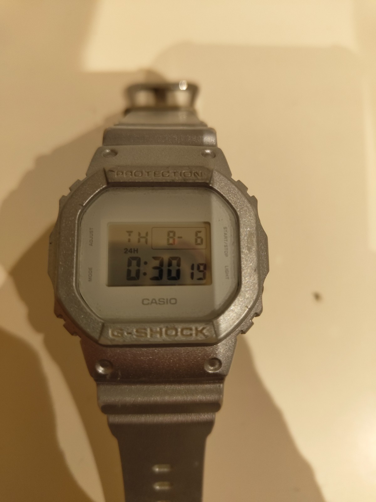 Casio G Shock Watch Mens 3229 DW-5600SG Grey Used Good Condition