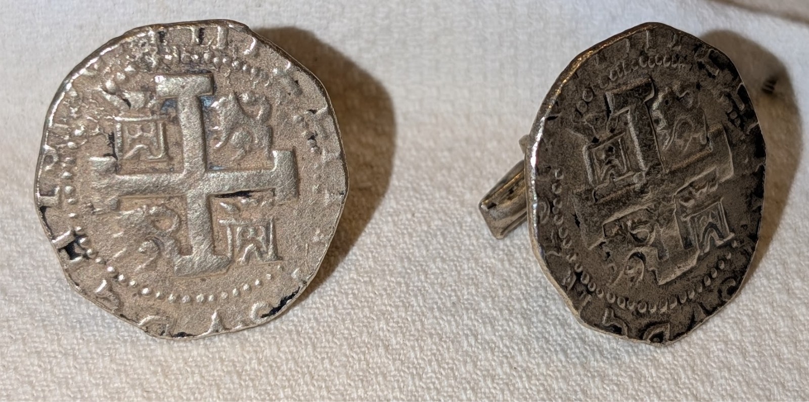 Peru 8 Escudos Coin Replica Vintage EXTRA LARGE Cuff Links