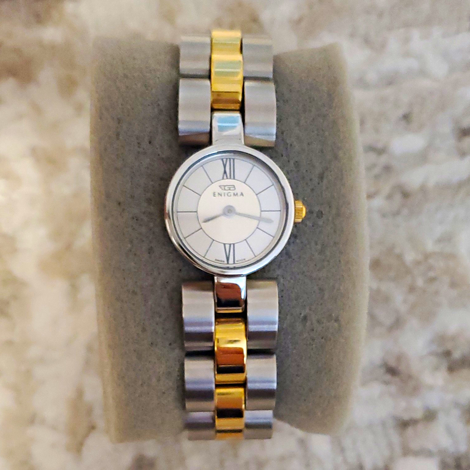 Enigma Two-Tone Stainless Steel Swiss Made Quartz Water-Resistant Watch