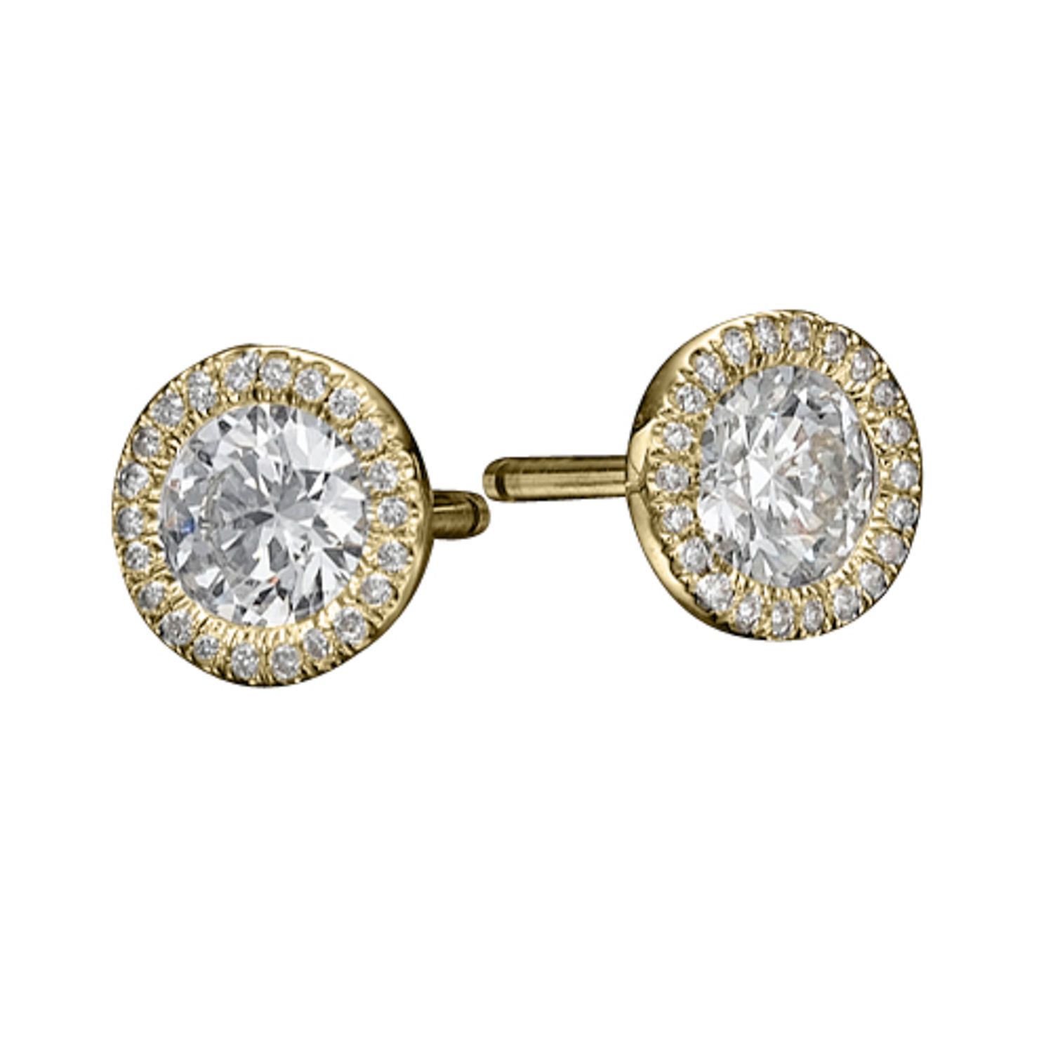 4 2/3 CT Shiny Round Cut Diamond Stud Earrings E-F/SI1-SI2 14K White Gold