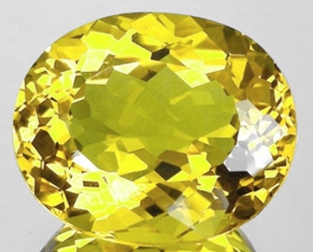 LEMON QUARTZ 12 x 10 MM OVAL CUT ALL NATURAL AAA