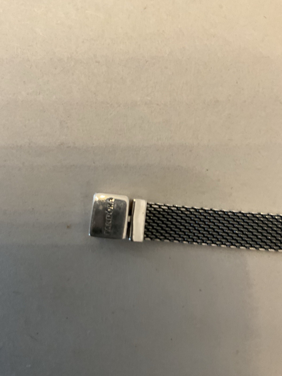 Pandora Reflections Mesh Bracelet In Oxidized Silver W/Charms Sz 7.0/7.25