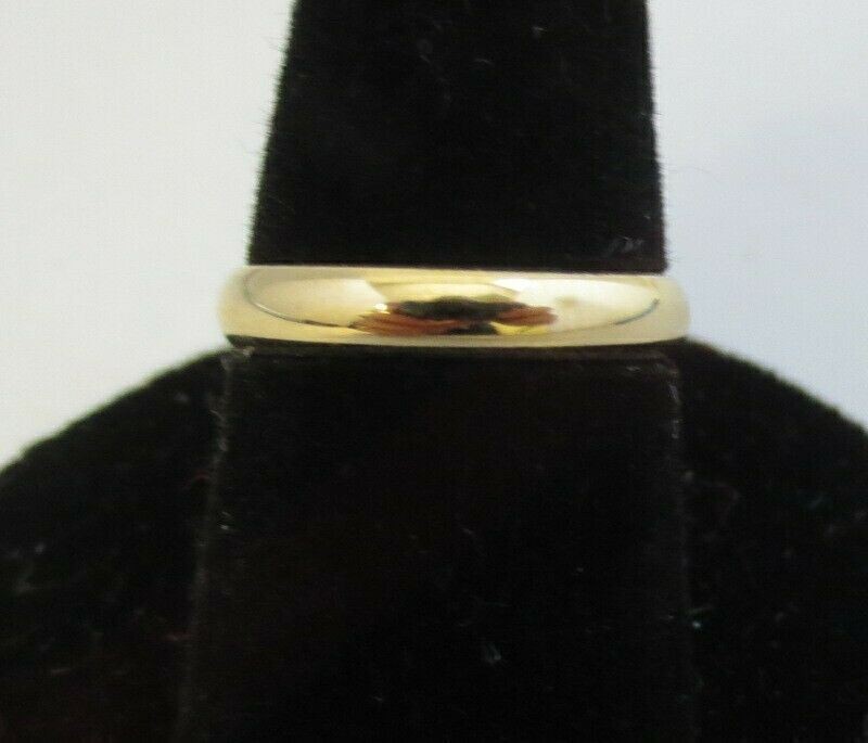 SIZE 3 14KT GOLD PLATED UNISEX 3MM SMOOTH WEDDING BAND RING OR PINKIE RING