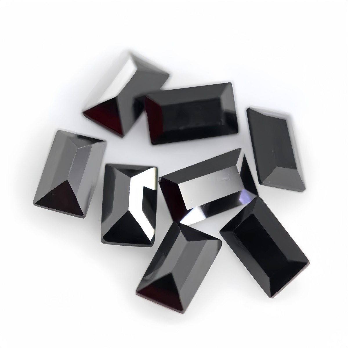 Small Size Rectangle Faceted Natural Black Spinel Ideal for Wax Casting