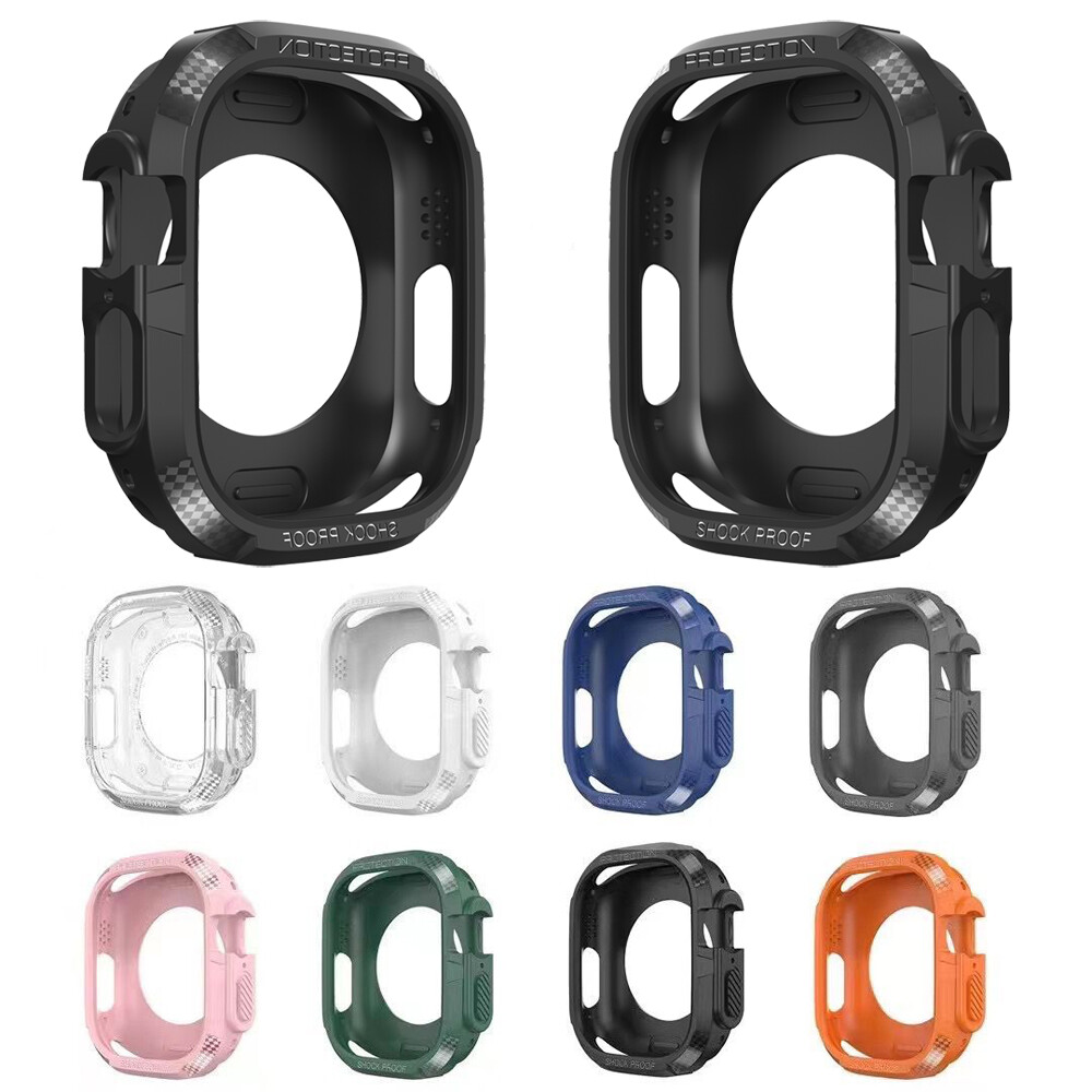 Rugged Rubber Case Cover for Apple Watch 9 8 7 6 5 4 SE 40/44/41/45/49mm Ultra 2