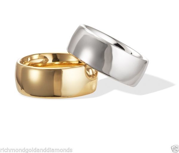 Real 10KT WHITE YELLOW GOLD PLAIN FIT WEDDING RING BAND MENS WOMEN 2MM 3 4 5 6