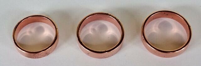 SOLID COPPER FINGER RINGS SMOOTH BAND Sizes 6 7 8 9 10 11 Made in USA 100%